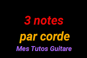 La gamme majeure : jouer en 3 notes par cordes