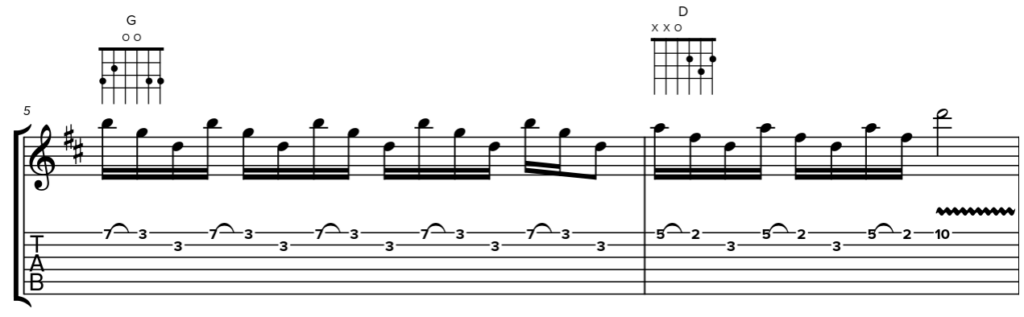 Les triades sur 2 cordes 26 solo guitare 1 03