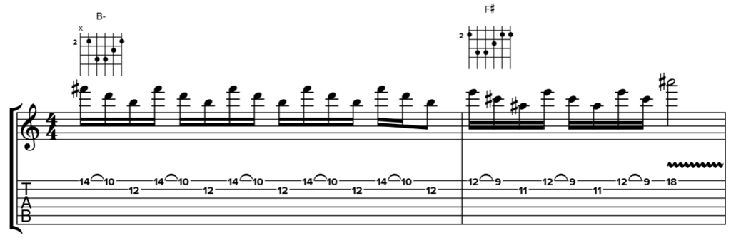 Les triades sur 2 cordes 28 solo guitare 2 01