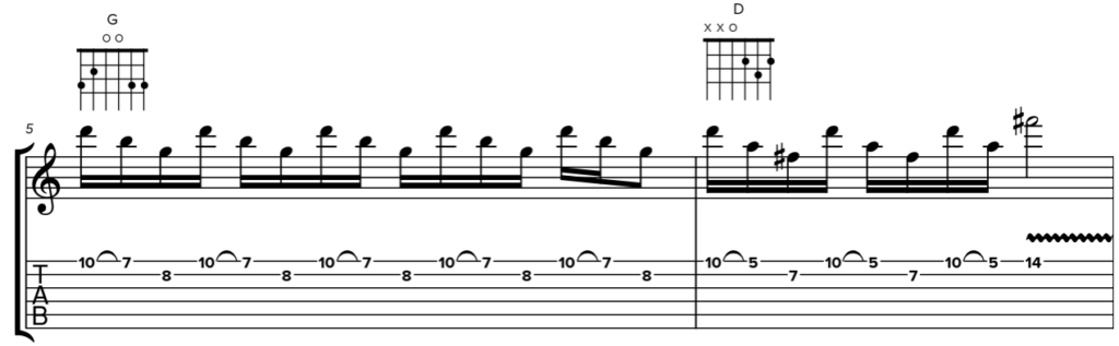 Les triades sur 2 cordes 30 solo guitare 2 03