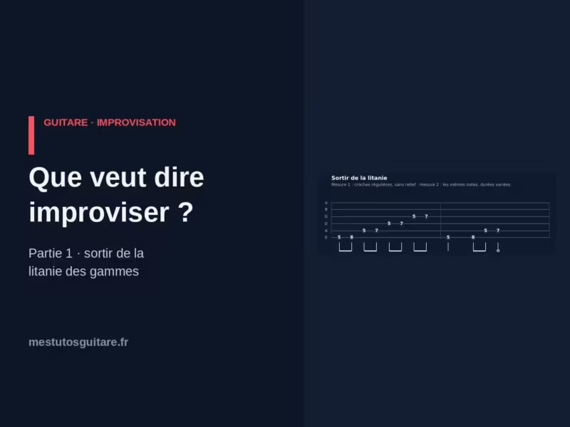 Improvisation : 1 – que veut dire improviser