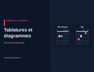 Débuter à la guitare : 4 – Lire une tablature et un diagramme d&rsquo;accord