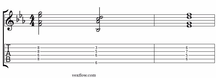 Exercice 2 : Cadence Soul II-V-I en Mib majeur (Fm9 - Bb9 - Ebmaj9)