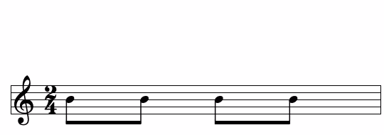 Notation de croches liées par une barre