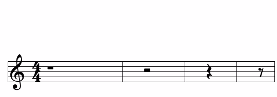 Les quatre silences : pause, demi-pause, soupir, demi-soupir