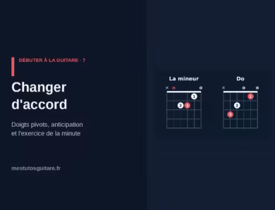 Débuter à la guitare : 7 – Changer d&rsquo;accord sans coupure