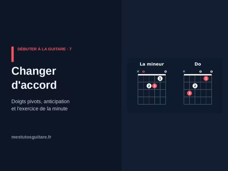 Débuter à la guitare : 7 – Changer d&rsquo;accord sans coupure