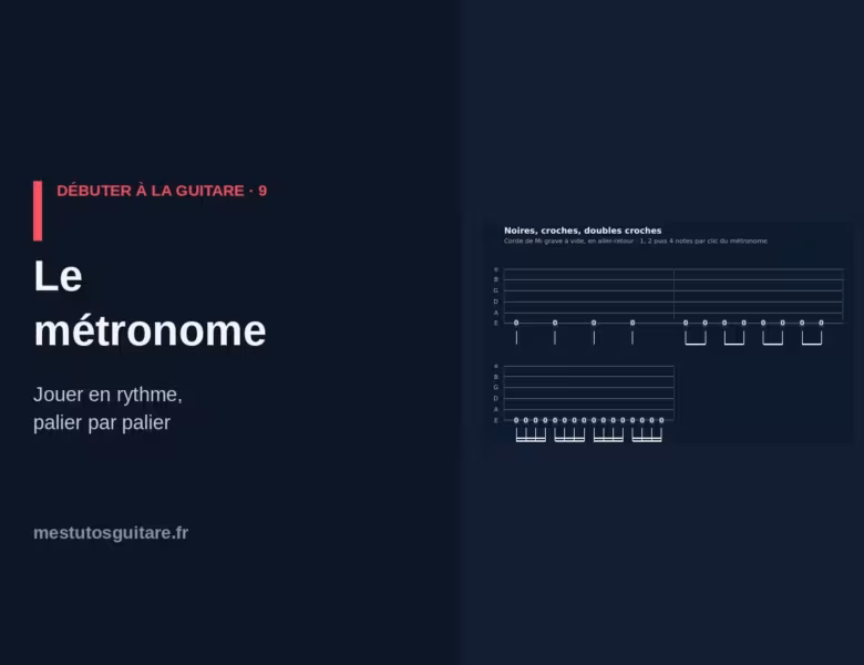 Débuter à la guitare : 9 – Travailler avec un métronome
