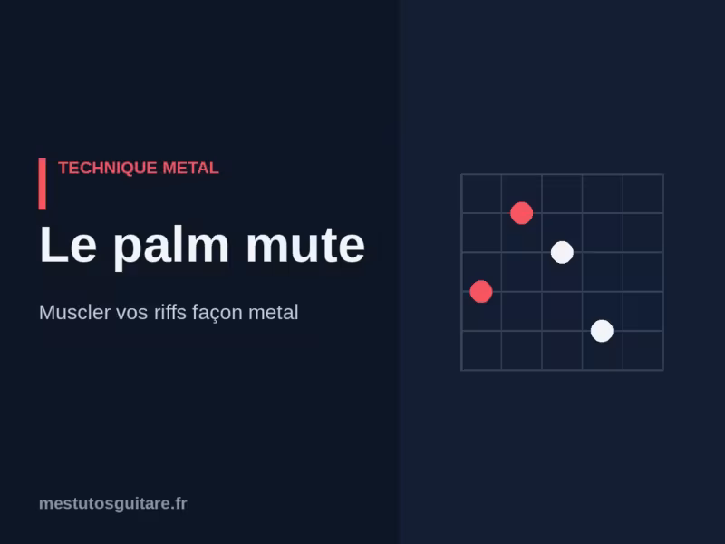 Le palm mute à la guitare : muscler vos riffs façon metal