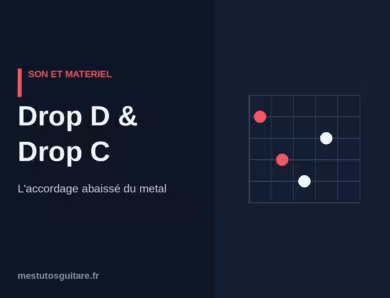 Drop D et Drop C à la guitare : l&rsquo;accordage abaissé du metal