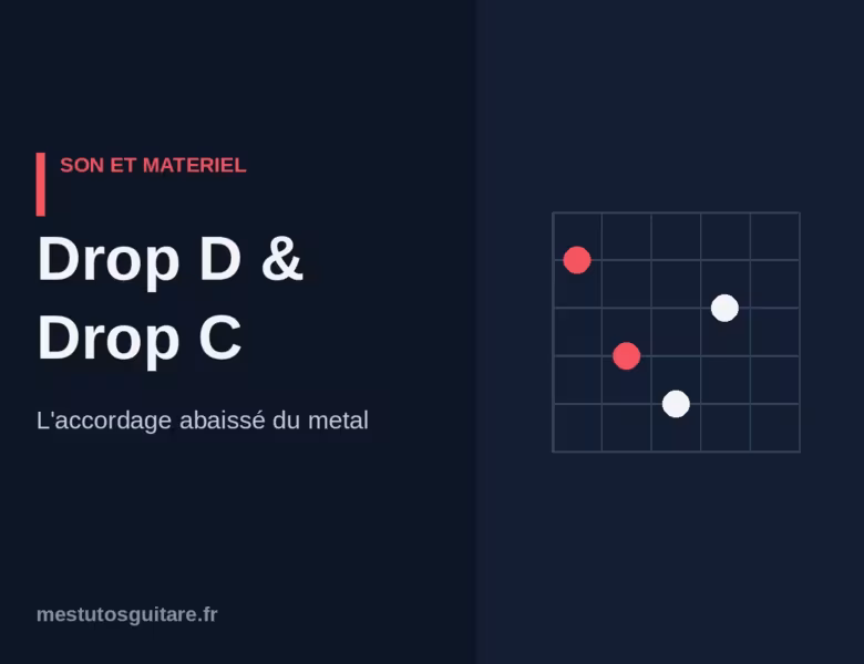 Drop D et Drop C à la guitare : l&rsquo;accordage abaissé du metal