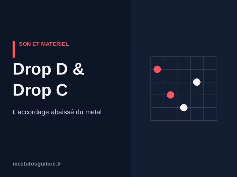 Drop D et Drop C à la guitare : l&rsquo;accordage abaissé du metal