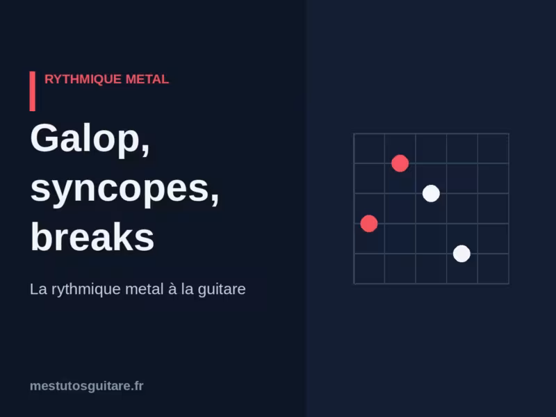 La rythmique metal à la guitare : galop, syncopes et breaks