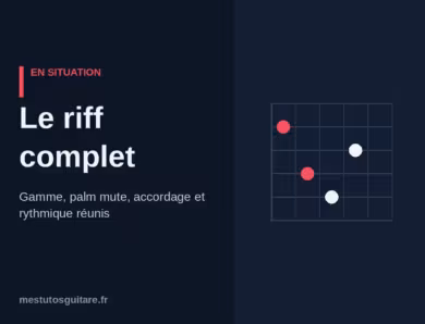 Le son metal sombre en situation : le riff complet
