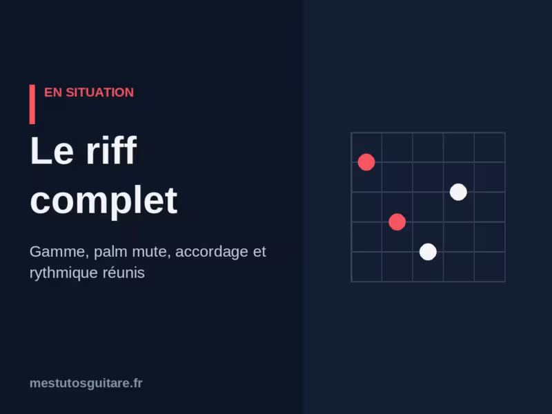 Le son metal sombre en situation : le riff complet