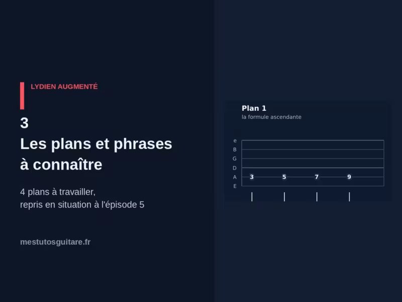Le lydien augmenté à la guitare : 3 – les plans et phrases à connaître