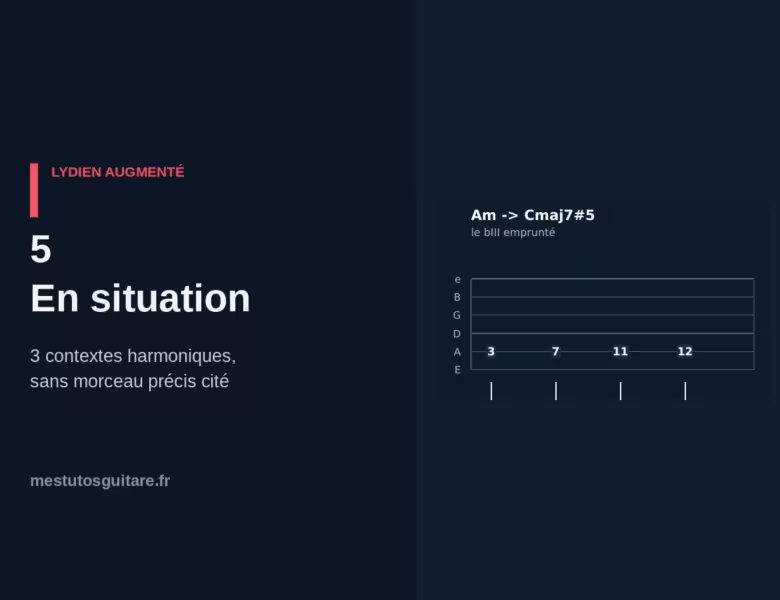 Le lydien augmenté à la guitare : 5 – en situation