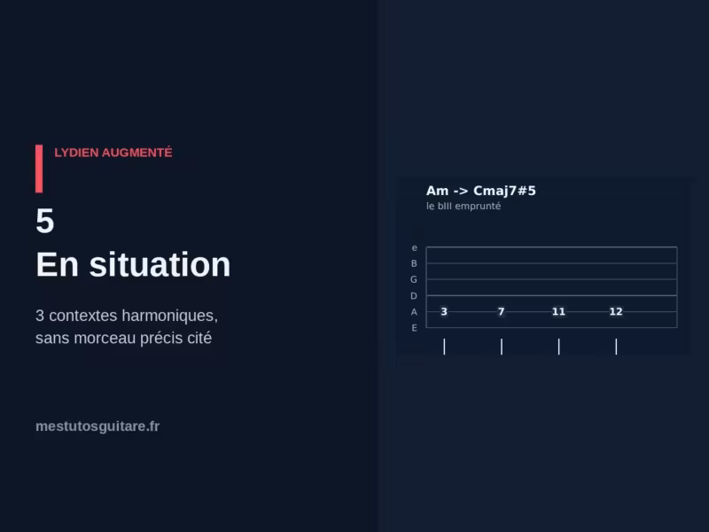 Le lydien augmenté à la guitare : 5 – en situation