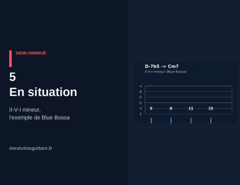 Le demi-diminué à la guitare : 5 – en situation