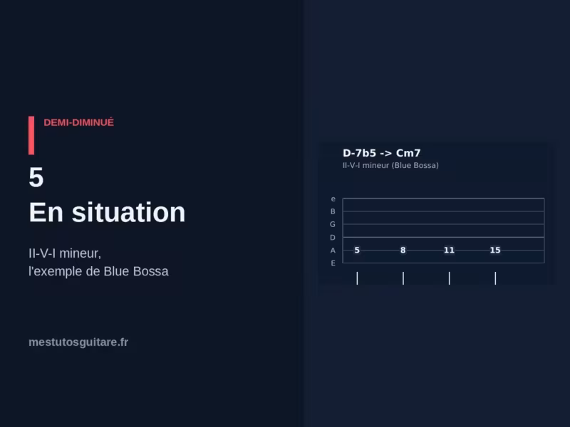 Le demi-diminué à la guitare : 5 – en situation