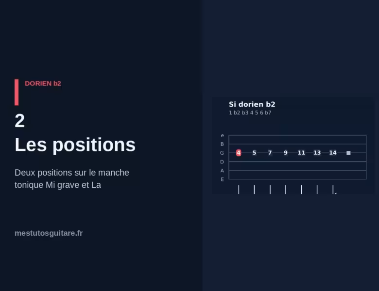 Le dorien ♭2 à la guitare : 2 – les positions sur le manche