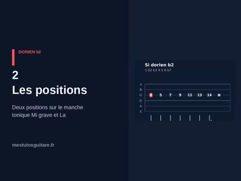 Le dorien ♭2 à la guitare : 2 – les positions sur le manche