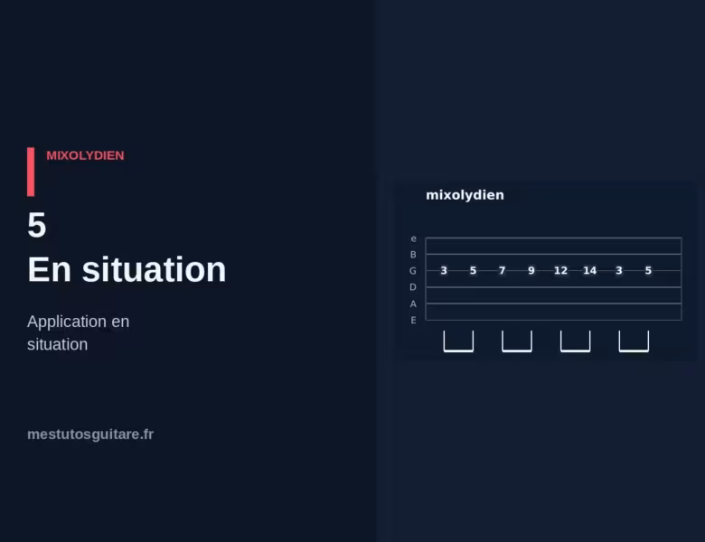 La pentatonique modale Mixolydien à la guitare : 5 – en situation