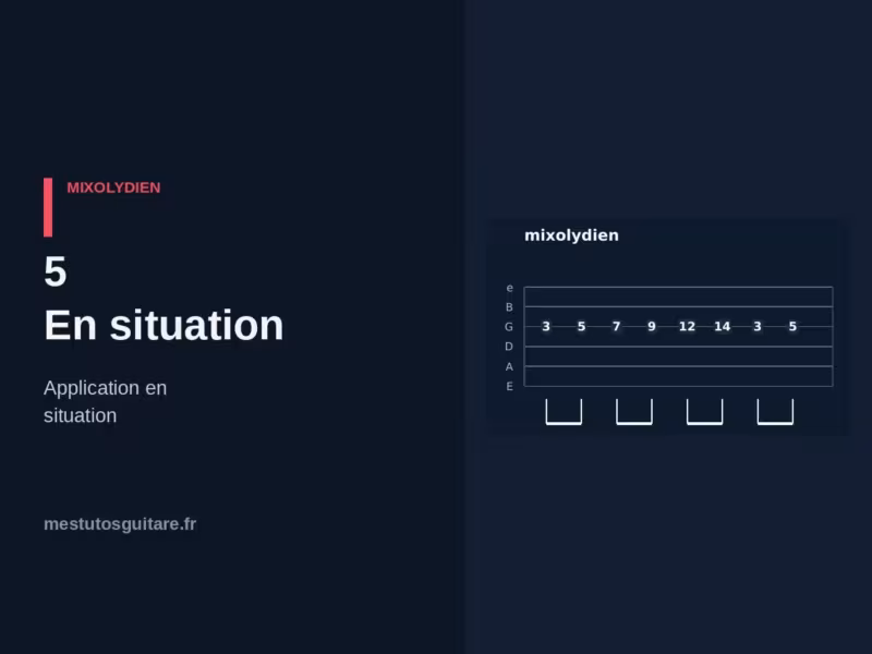 La pentatonique modale Mixolydien à la guitare : 5 – en situation