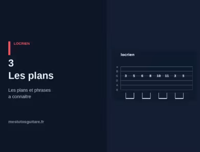 La pentatonique modale Locrien à la guitare : 3 – les plans et phrases à connaître
