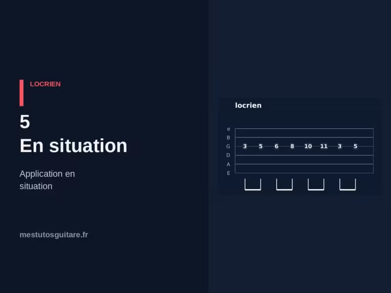 La pentatonique modale Locrien à la guitare : 5 – en situation