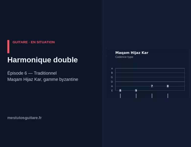La gamme harmonique double à la guitare : 6 – en situation (traditionnel)